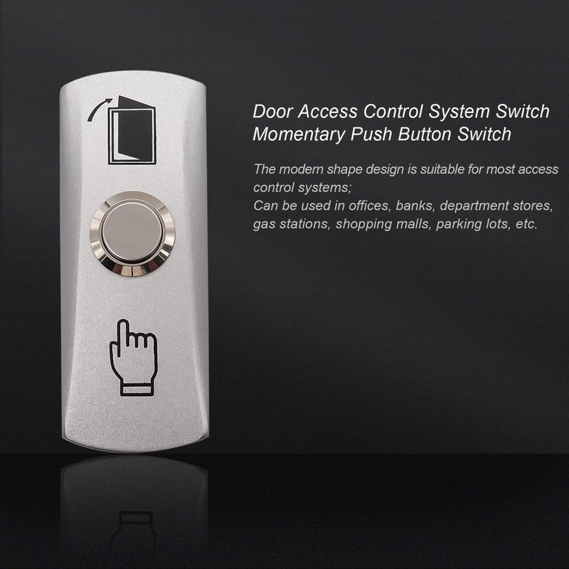 mxuteuk Door Access Control System Momentary Push Button Switch Zinc Alloy Panel Door Exit Button Push DC12V 3A G020-CF - Image 5